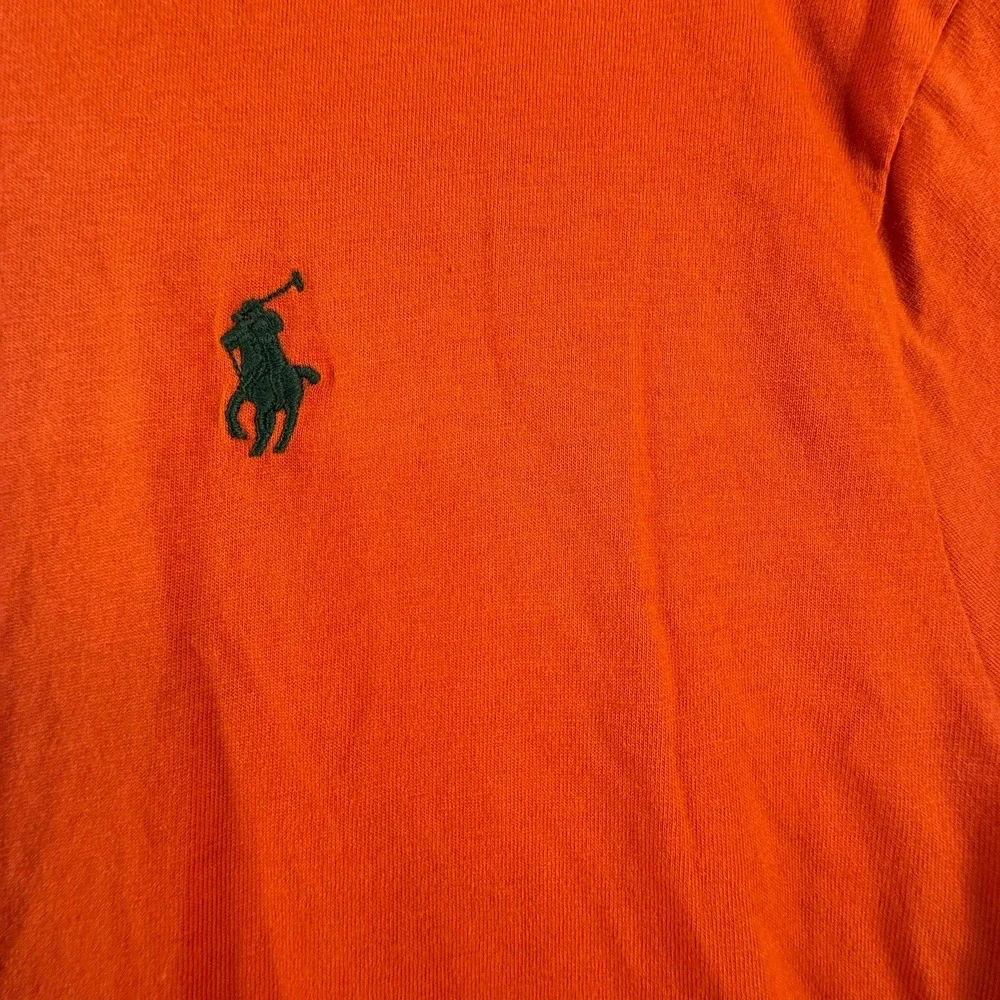 Polo Ralph Lauren Mens XXL Long Sleeve T-Shirt Orange Crew Neck Pony Logo Cotton